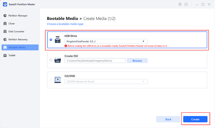 easeus partition manager bootable