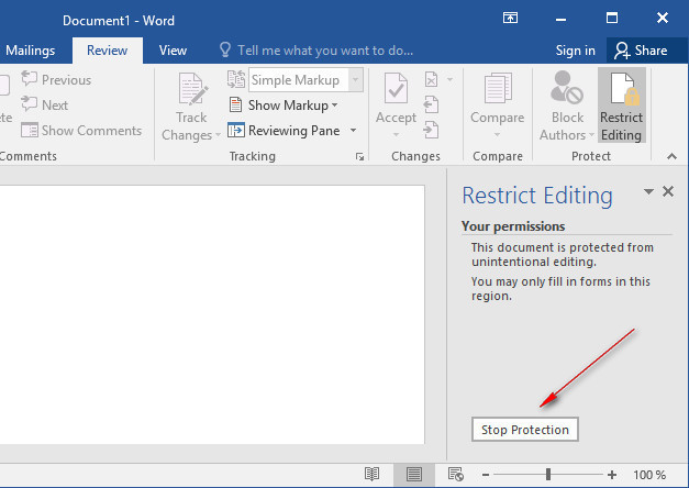 Remove Restrict Editing From Word With Or Without Password In 2019