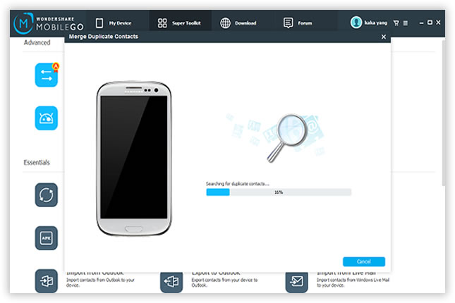 detect all duplicate contacts on Android