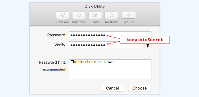 use mac os disk utility for encryption